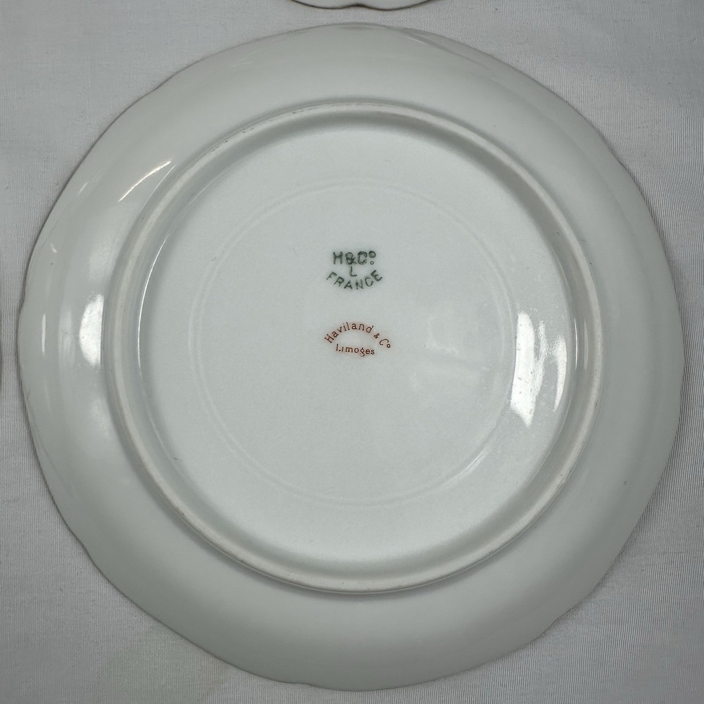 4 Antique Haviland Limoges Rose & Gold Bread Plates 6.25" Grandmillenial Shabby - Picture 9 of 16
